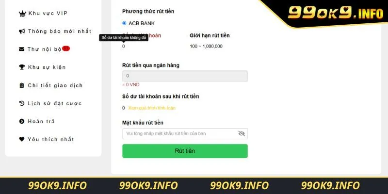 Một số lý do dẫn đến quy trình rút tiền bị chậm tại 99OK